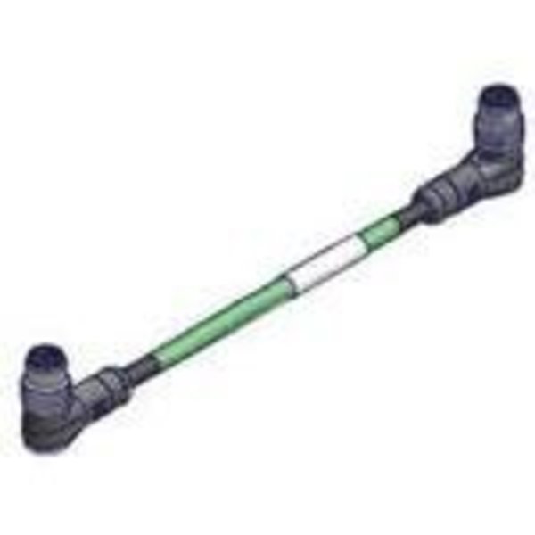 Woodhead Micro-Change (M12) Double-Ended Cordset, 4 Pole, Male (90 Degree) To Male (90 Degree) E11A06304M030